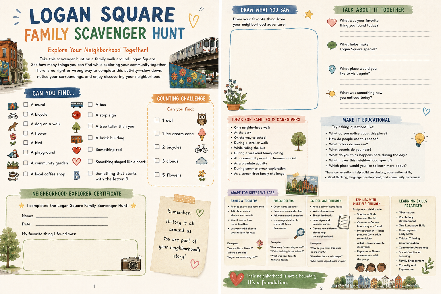 FREE DOWNLOAD : Logan Square Family Scavenger Hunt